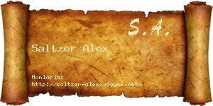 Saltzer Alex névjegykártya