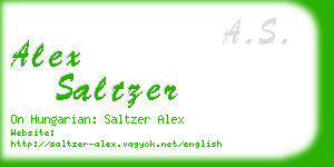 alex saltzer business card